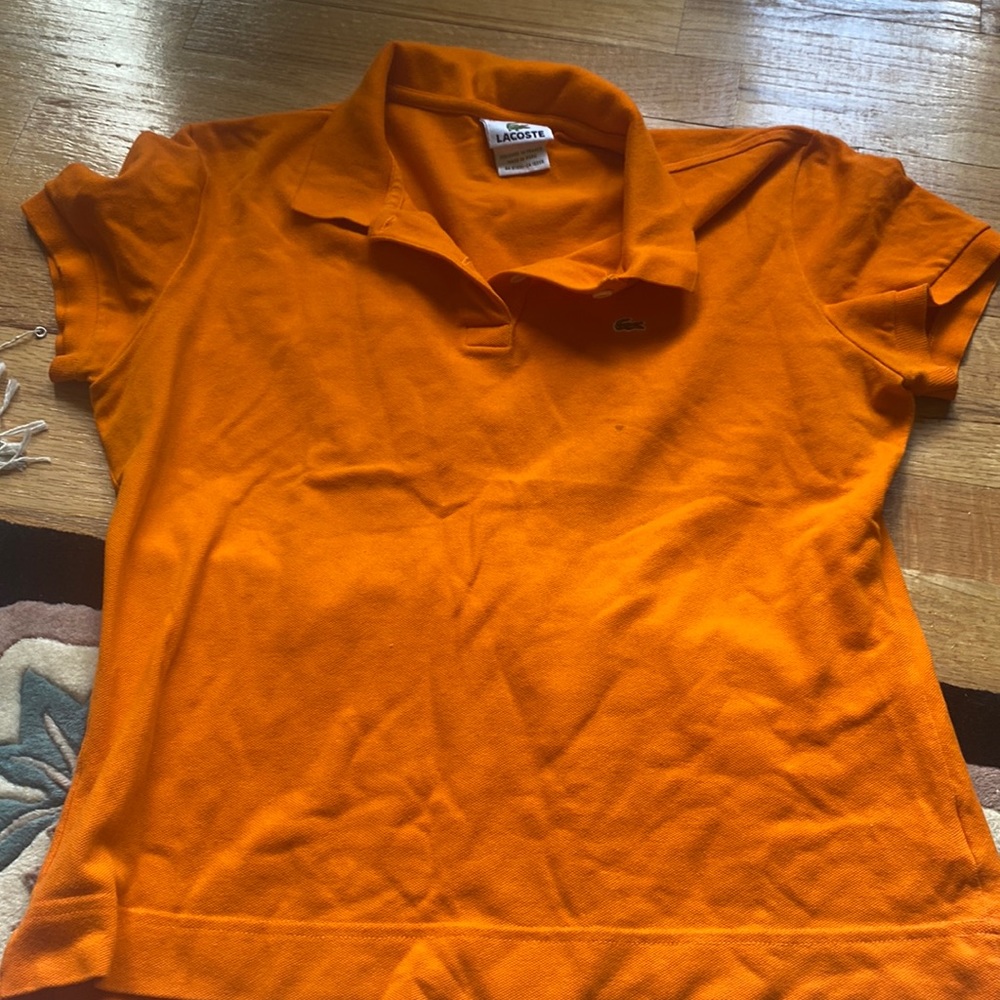 Orange Lacoste Polo - 44/xl